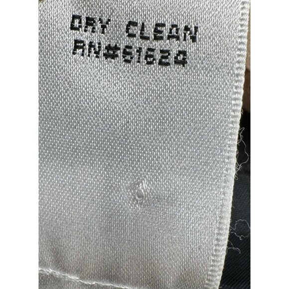 Pursuits linen Blazer Women 16 Black Floral Embroidered Long Sleeve Open Front - Picture 9 of 11